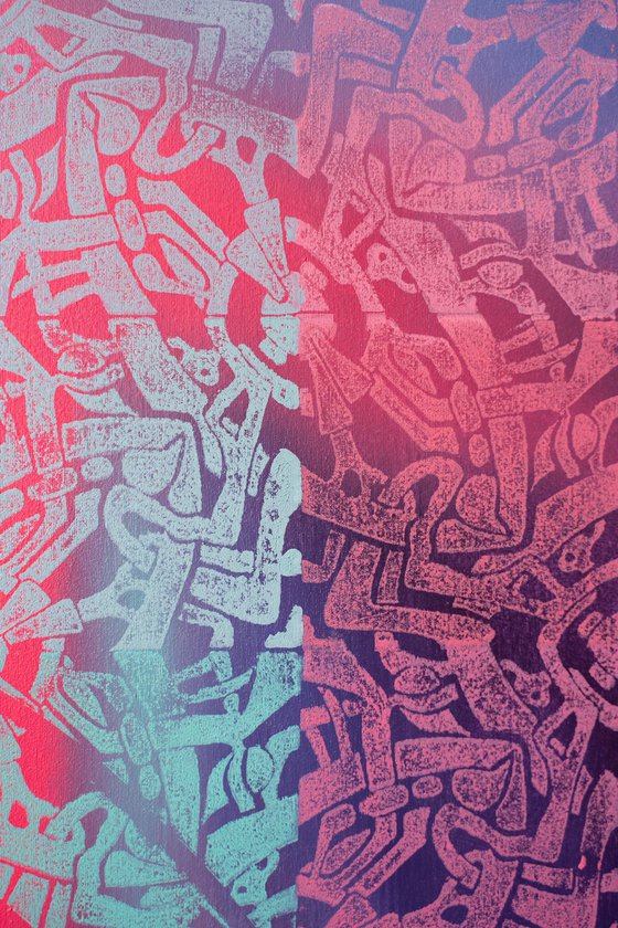 Metapattern: Neon wave #1 XL