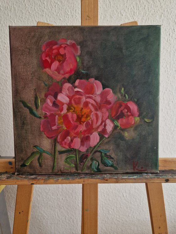 Still-life with peonies "Harmony of pink"
