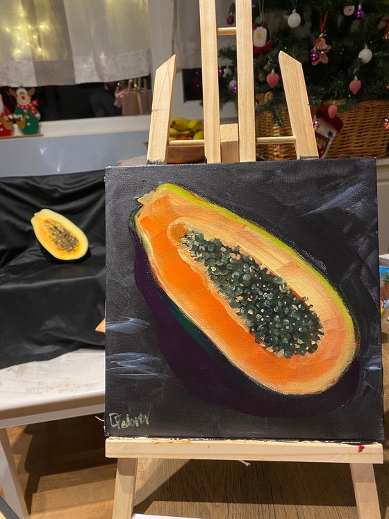 Papaya. still life