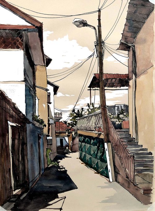 The Balkans. Narrow street #1 by Olga Beloborodova