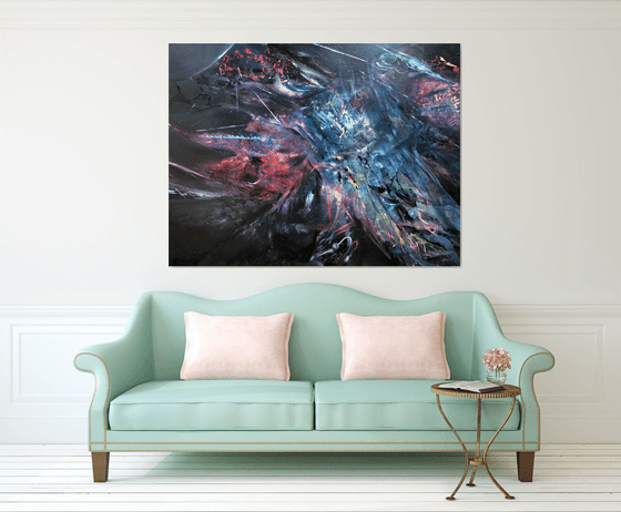 Gigantic Huge XXL Painting Childhood Dreams Flying shape Angel By O KLOSKA