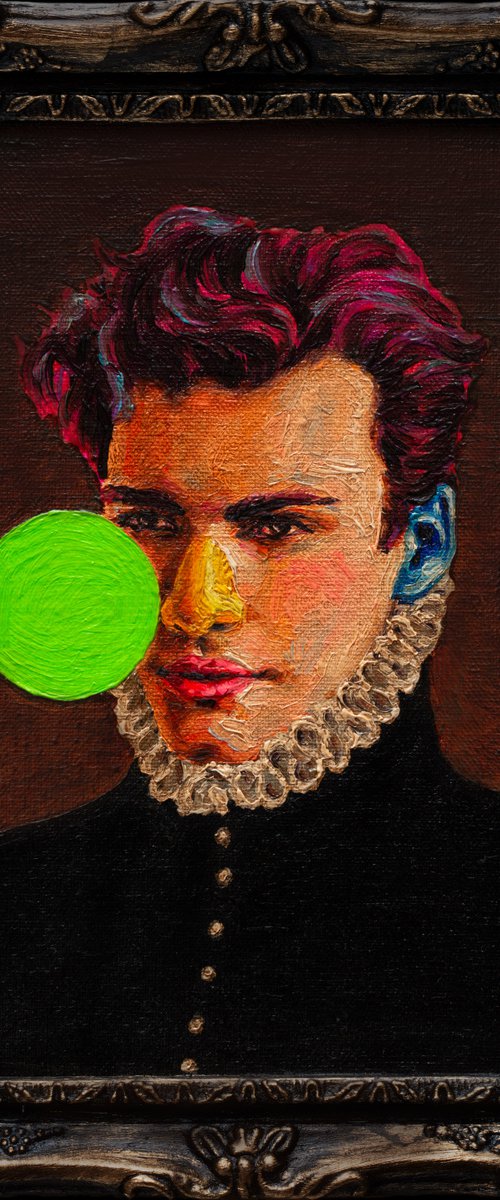 Portrait of a Young Man with Green Spot by Oleksandr Balbyshev