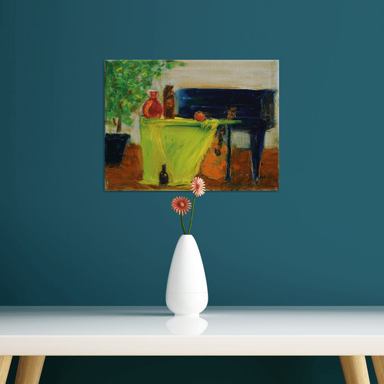 Still Life with a Grand Piano / Original Painting / gift for you