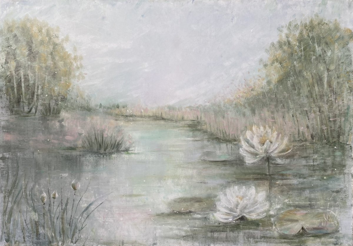Stillness Of Water By Selene Caspian, 39 X 28, Artwork For Sale On Artfinder