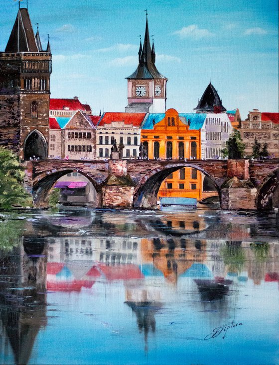 "PRAGUE". Charles bridge.