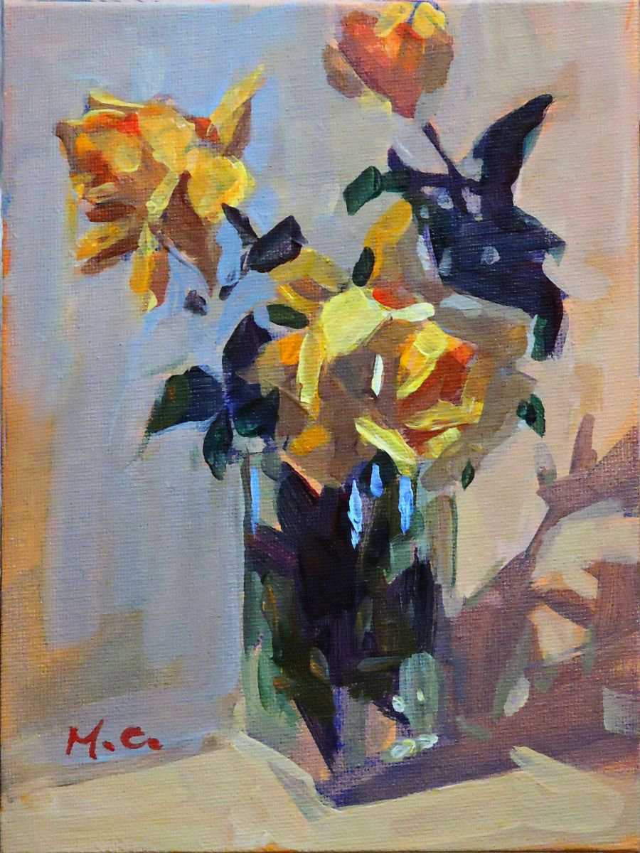Yellow roses by Michelle Chen