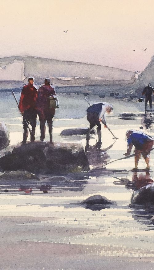 Fishing on foot in Dieppe by Tyl Destoop