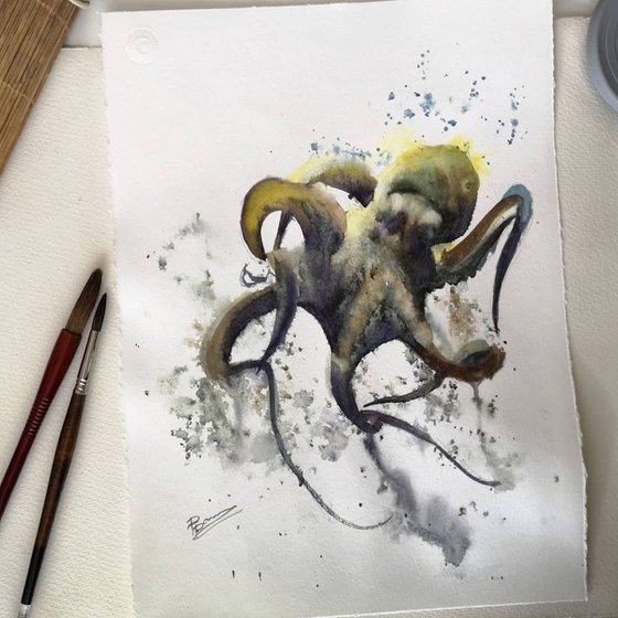 Green octopus