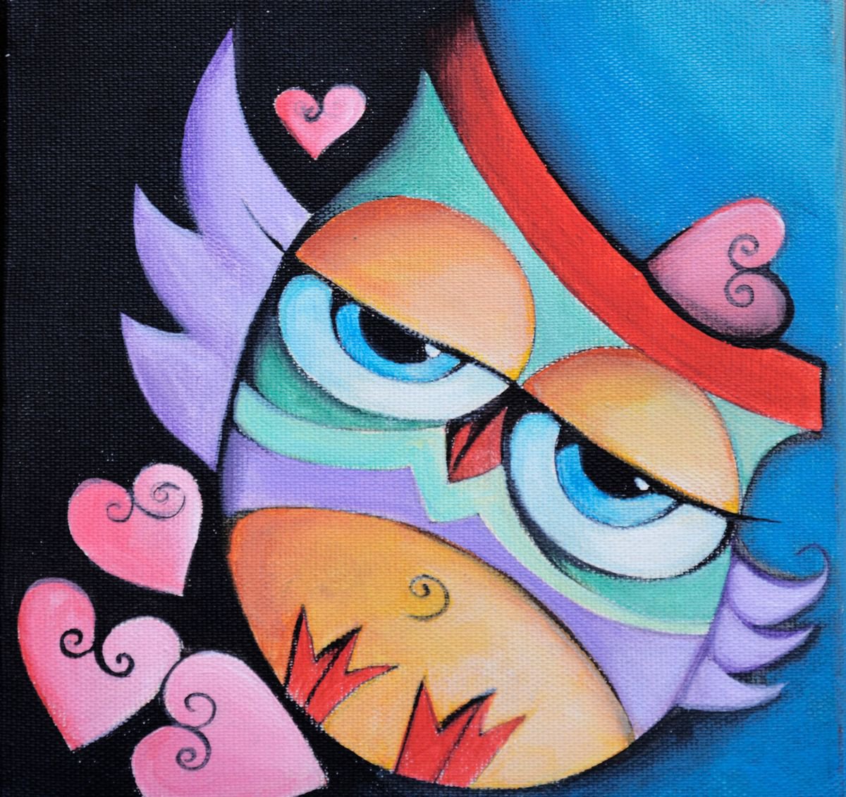 Owl in Love by Alexia Bahar Karabenli Yilmaz