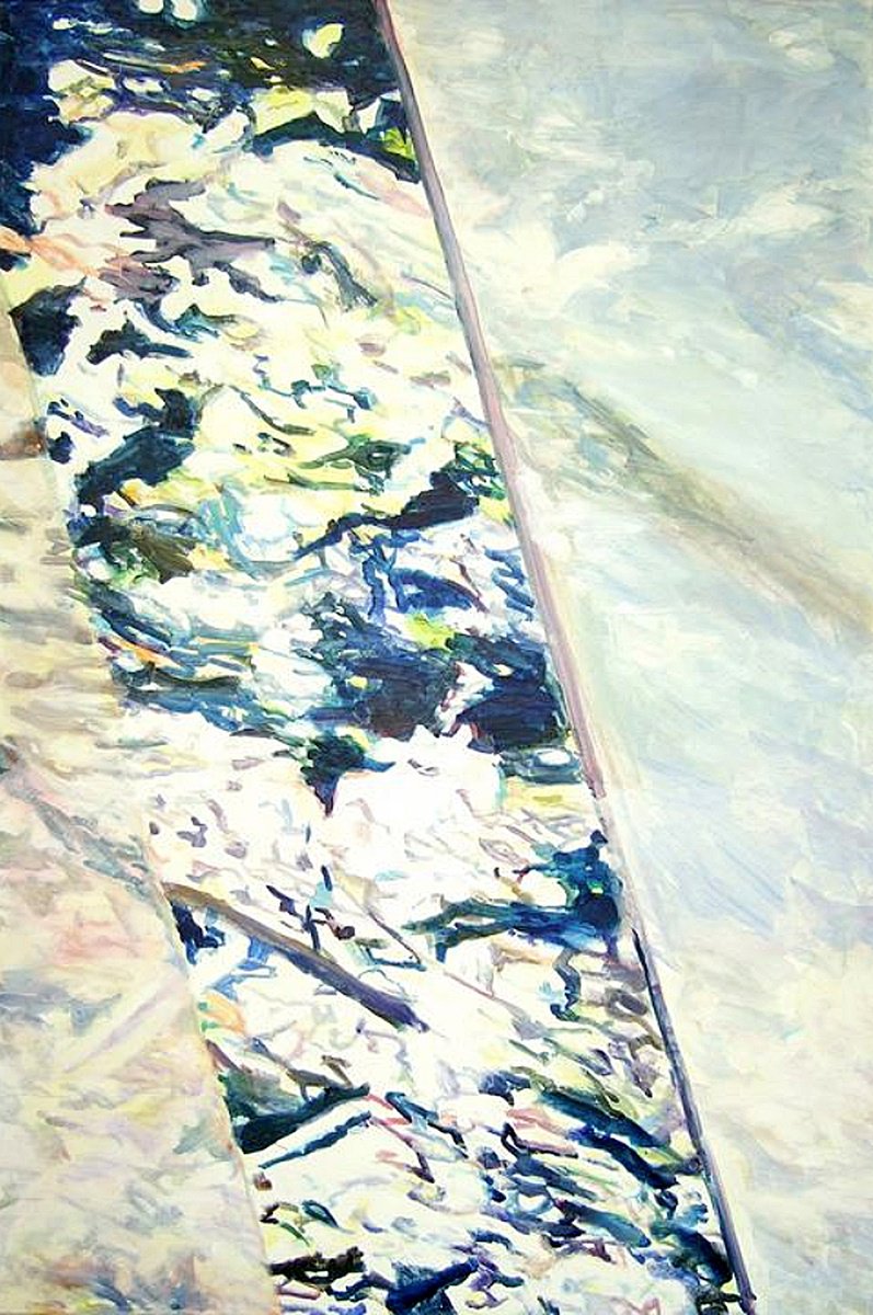 Organic Landscape Oil Painting By Sebastian Rudko, 24 X 35", Nature Vs. Culture, Original Artwork