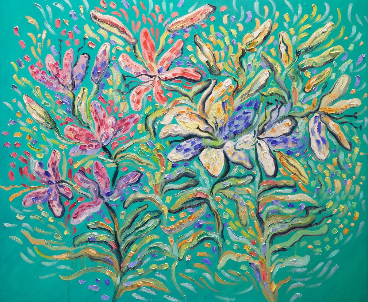 Vibrant Lily Blossoms in Bloom by Anna Onikiienko