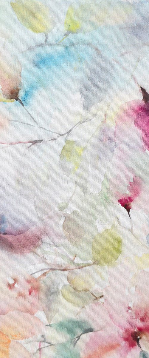 Abstract flowers bouquet by Olga Grigo