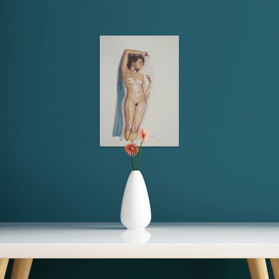 Standing female nude