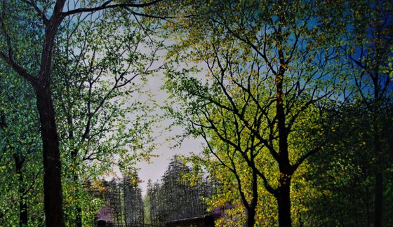 A Bridge Through Delamere Forest  92cm x 122cm