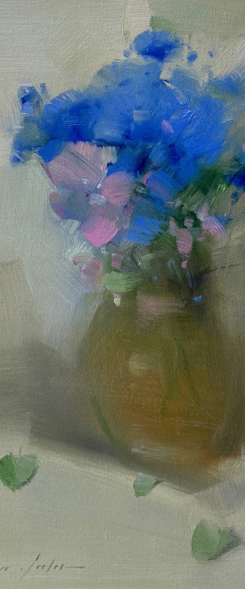 Flowers, Original oil painting, Handmade artwork, One of a kind by Vahe Yeremyan