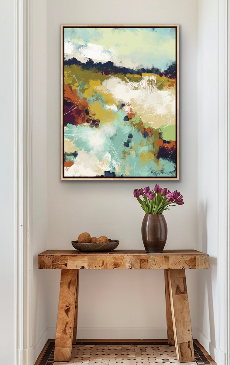 Organic Landscape Giclee Print By Melinda Macdonald, 30 X 45", Ascending, Original Artwork