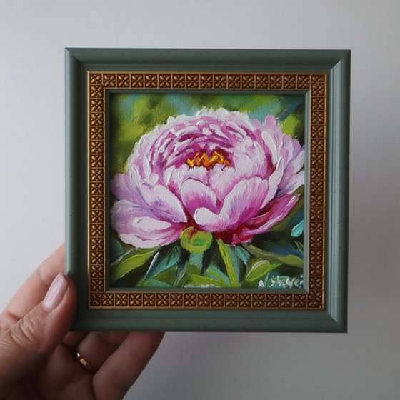 Peony Small Art Framed