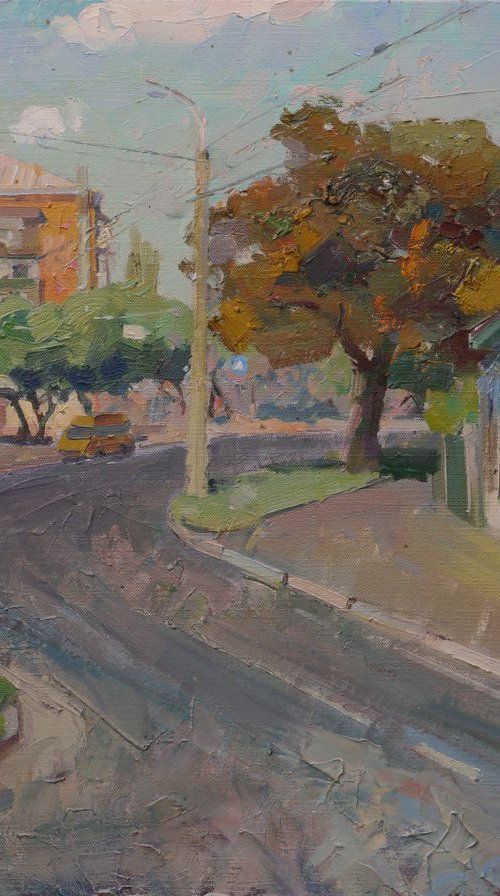 Tolstoy street in summer by Victor Onyshchenko