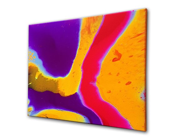 "Flow With Me" - FREE USA SHIPPING - Original Abstract PMS Fluid Acrylic Painting - 20 x 16 inches