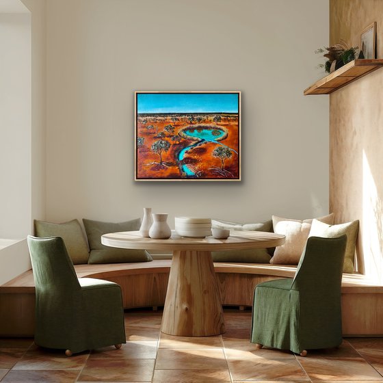 Sunburnt Oasis - Framed