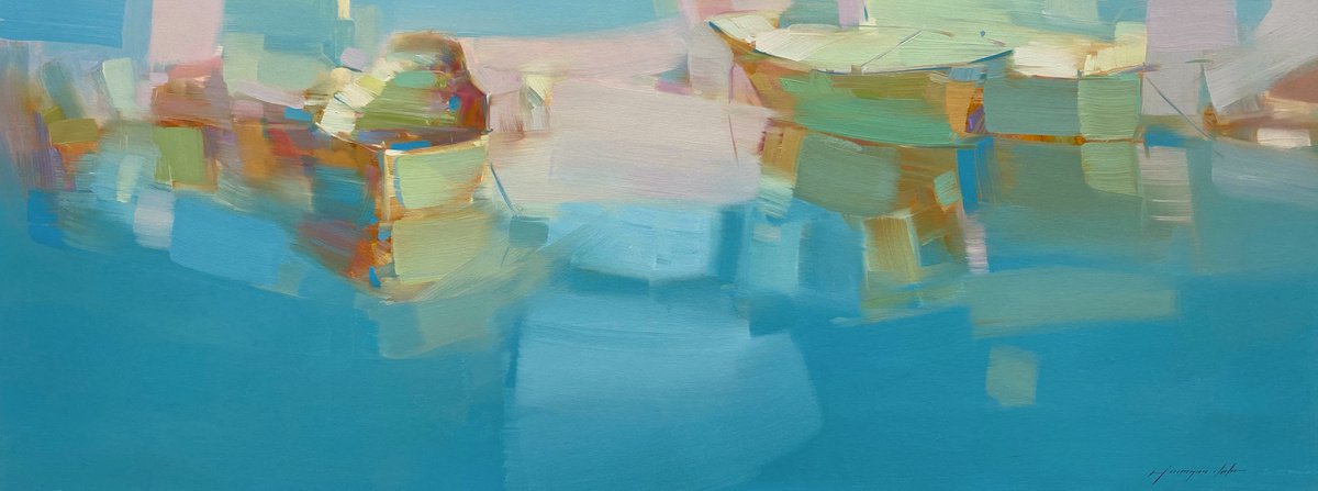 Harbor By Vahe Yeremyan, 46 X 18, Artwork For Sale On Artfinder