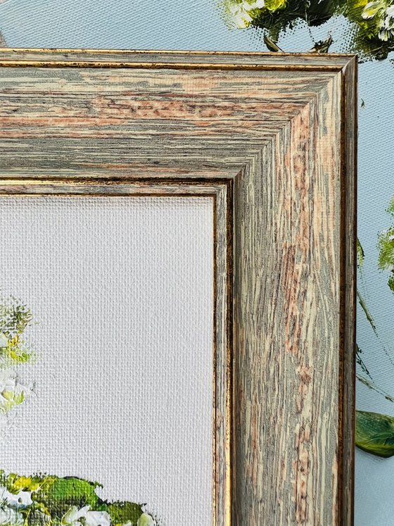 IN THE MOMENT №2 - Hogweed. 3d flower. Mini art. Herbs. Meadow. Greens. Summer.