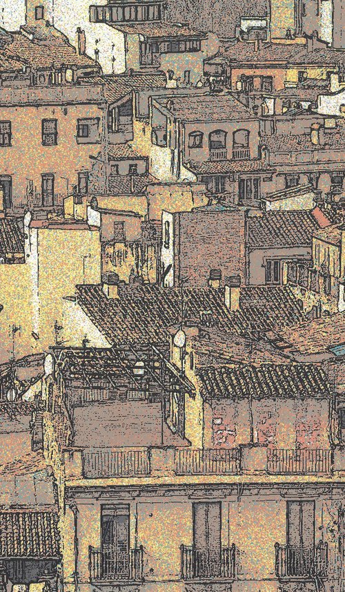 Girona Roofscape by Francis Stanton