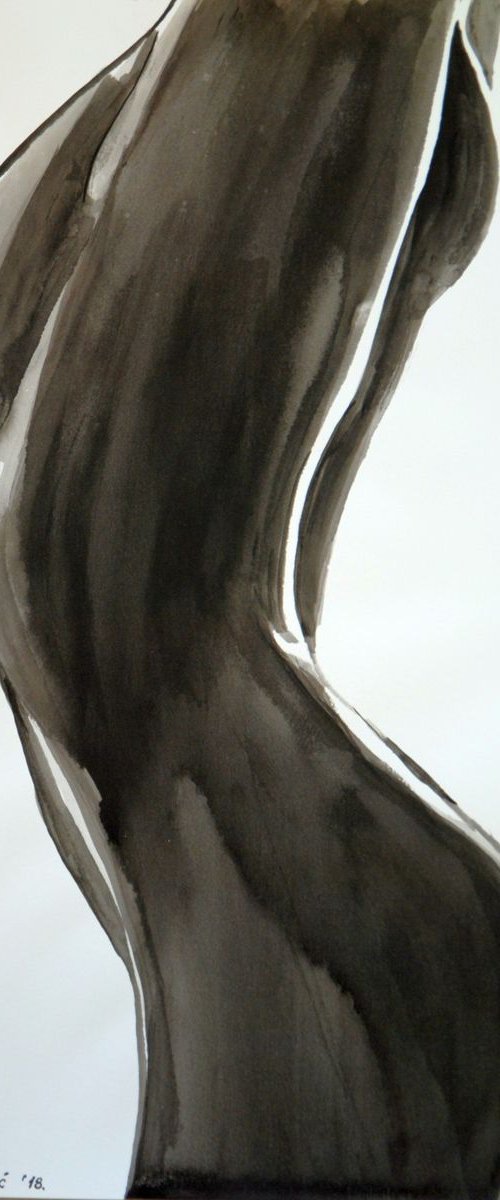Nude #259 ID / 42 x 29.7 cm by Alexandra Djokic