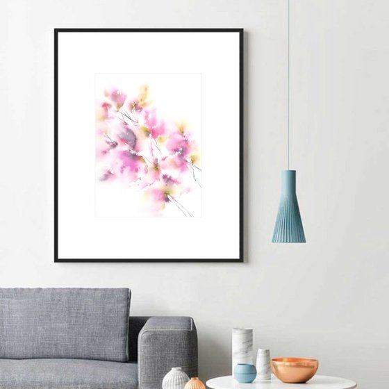 Pink abstract flowers