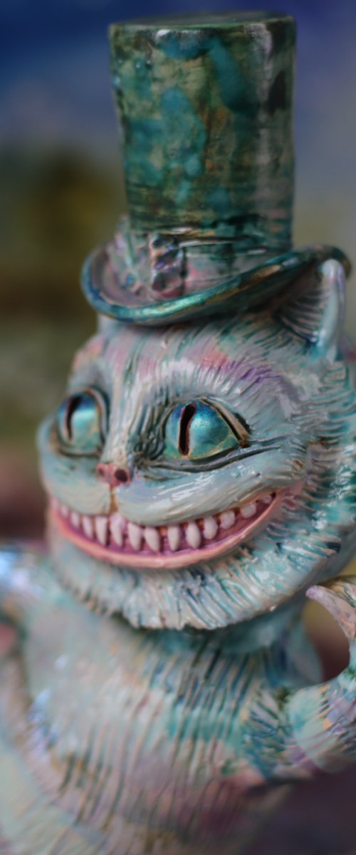 From the Alice in Wonderland. Cheshire Cat.  Clay sculpture. by Elya Yalonetski