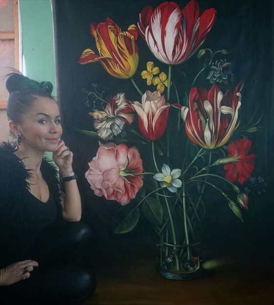 Dutch still life with flowers