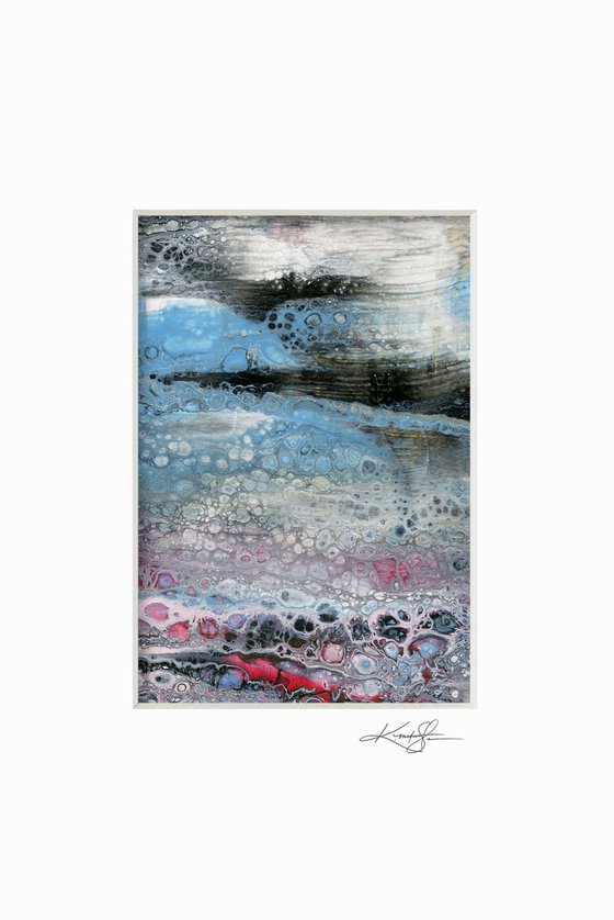 Abstract Dreams Collection 1 - 3 Small Matted paintings by Kathy Morton Stanion