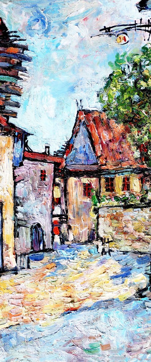 Street in Provence. by Nikifor Swiristuhin