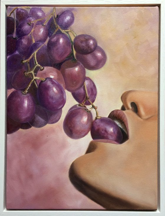 Girl and Grapes