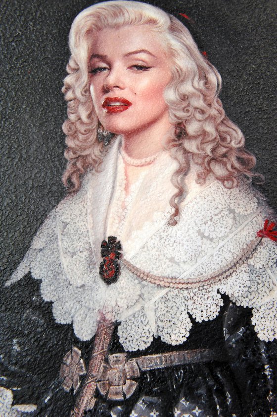 Marilyn Monroe versus Aegje Hasselaer (orignal Michiel Jansz van Mierevelt 1640)