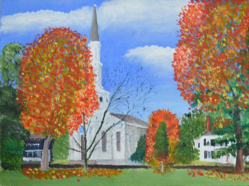 Lexington, Massachusetts in the Fall by John Wellburn
