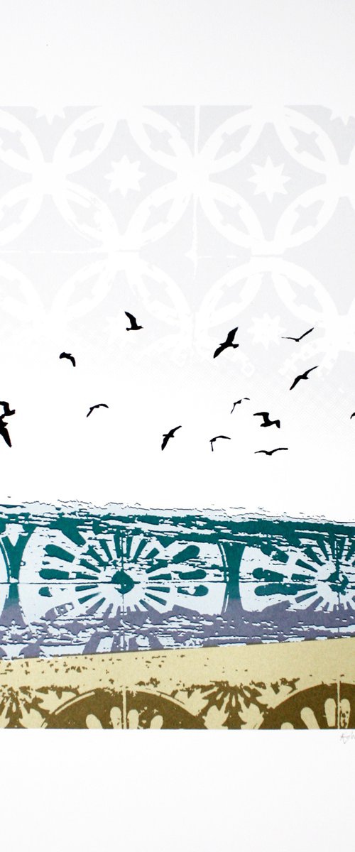 Ocean Breeze (screen print) by Kath Edwards