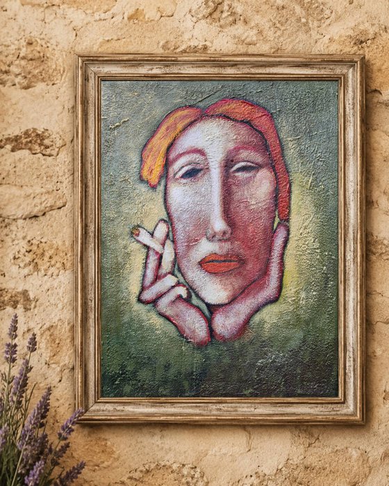 Silent Ember (30cm x 42cm x 1.6cm)