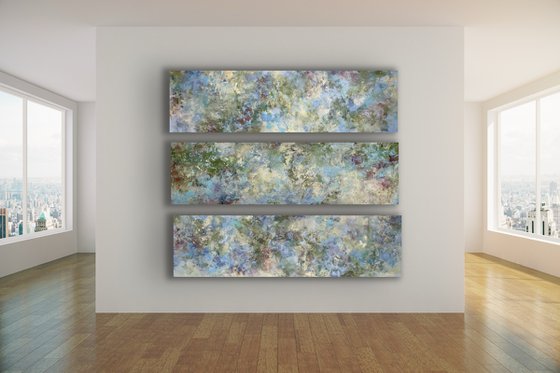 Whisperes of green triptych