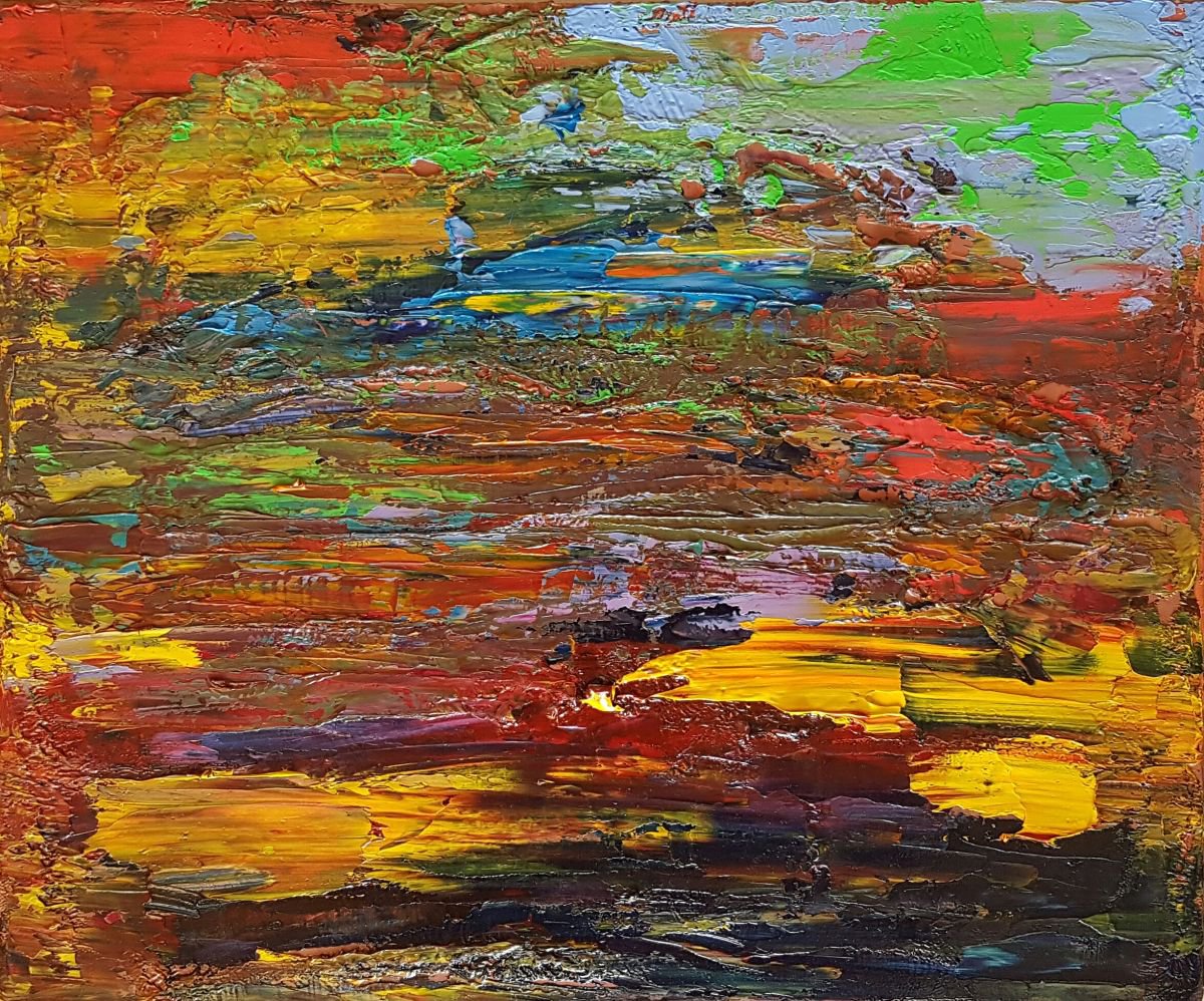 Abstract Bright inspiration, 3025 cm, FREE SHIPPING by Larissa Uvarova