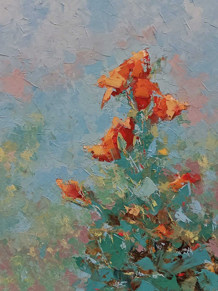 Roses in the garden. Red flowers in garden by Marinko Saric