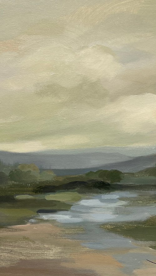 Muted Green Landscape by Silvia  Vassileva