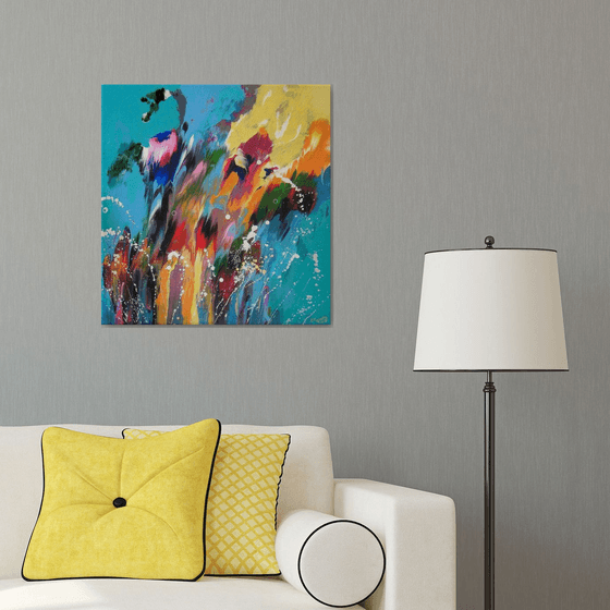 "Happy Day" Original Abstract Painting on canvas