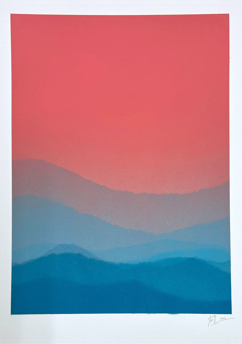 Abstract Acrylic Painting By Matt Jukes, 17 X 23", Over The Horizon - Original, Original Artwork