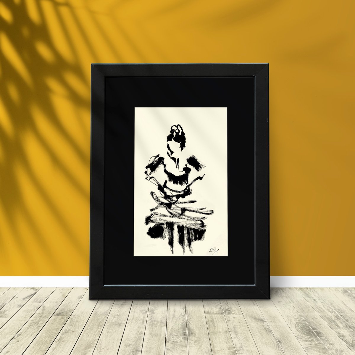 Expressive Ink Drawing , Bailaora Flamenco By Elena Yuzefovich, 5 X 8, Artwork For Sale On Artfinder