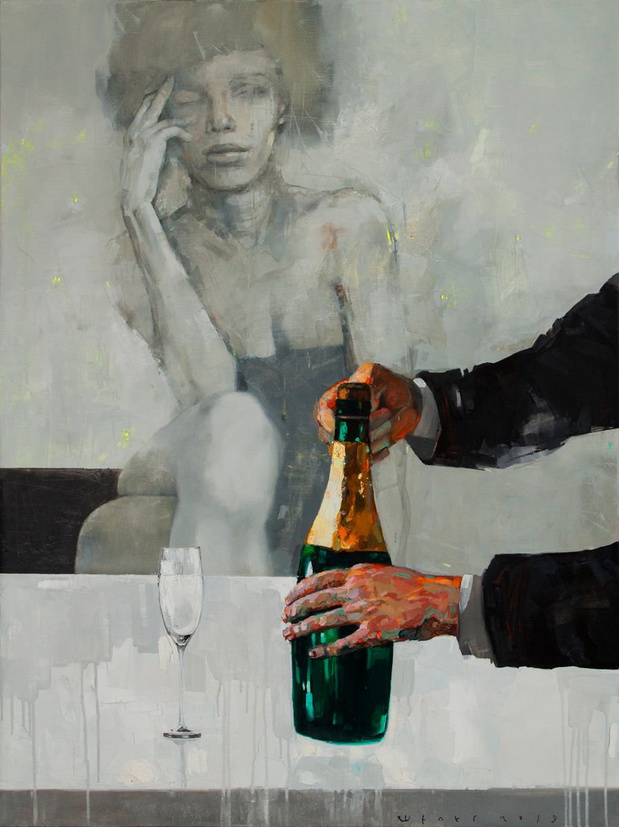 Expressive Oil Painting , Brut By Victor Sheleg, 35 X 47, Artwork For Sale On Artfinder