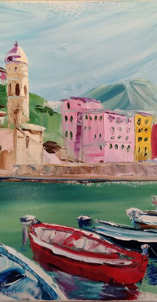 Vernazza, Manarola, Cinque Terre Italian riviera by Dmitry Fedorov