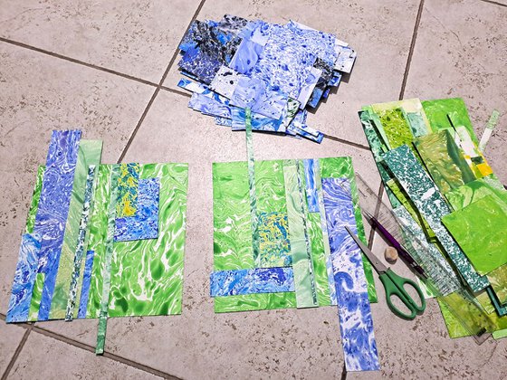 Set of 2 «Tropical Waterfall»