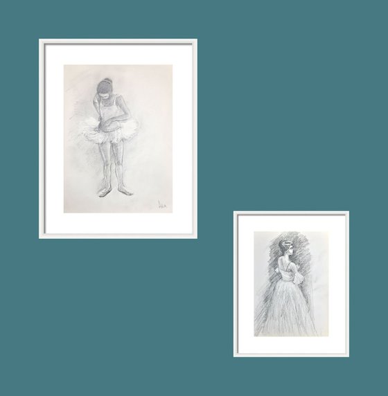 Set of two Ballerinas 4 and 7