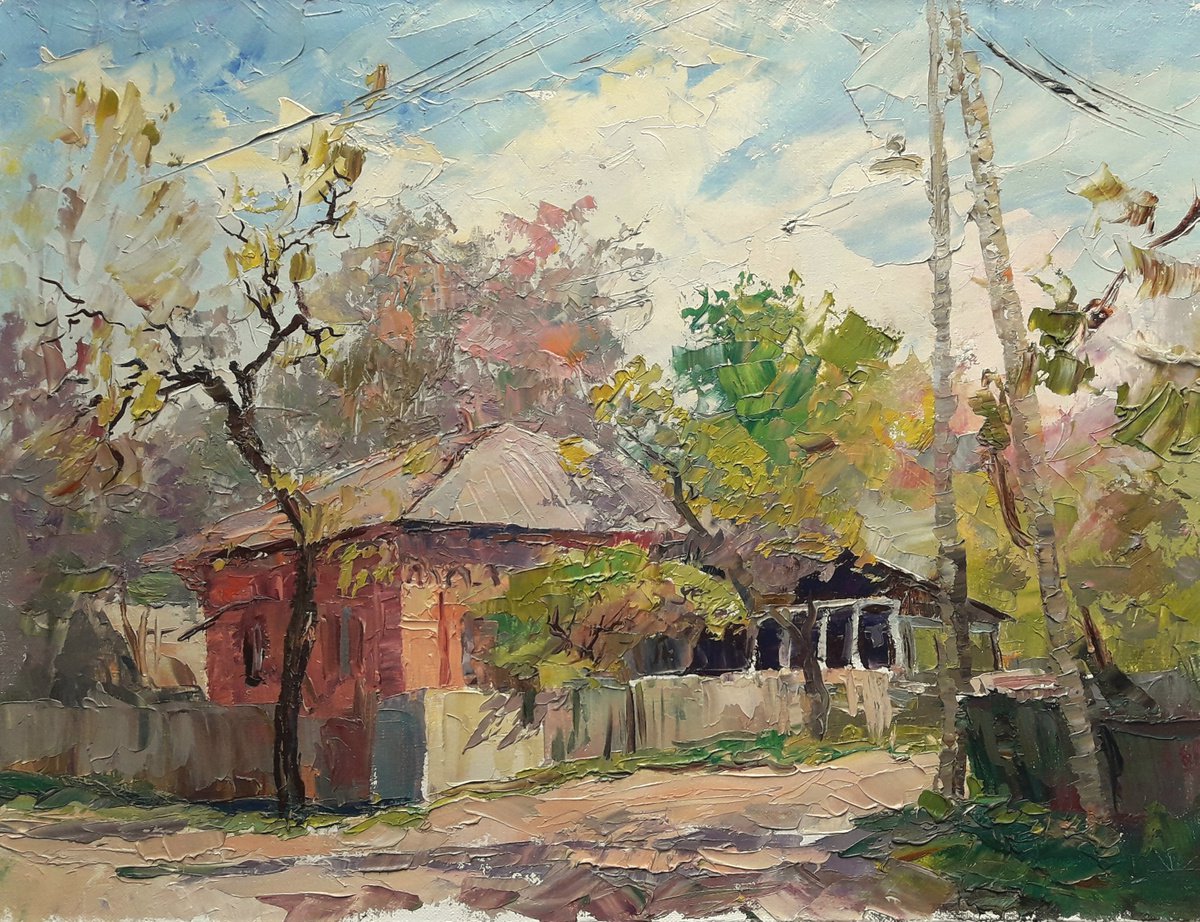 Oil painting The house next door nSerb145 by Boris Serdyuk